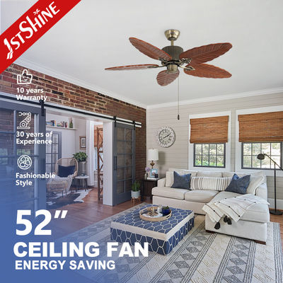 Good price 52 Inch Wood Blade Classic Ceiling Fans Pull Chain Control Mulit Color online