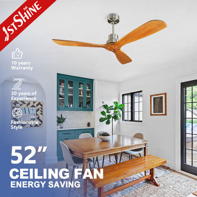 Quality 6 Speeds Choice Wood Ceiling Fan With Remote Control 3 Wooden Blade DC Motor factory