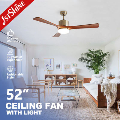 Good price Decorative LED Light Solid Wood Ceiling Fan With 5 Speed Remote Control online