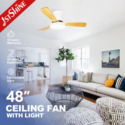 Good price 5 Speed 48 Inch Flush Mount Ceiling Fan With Light And Remote DC Inverter online