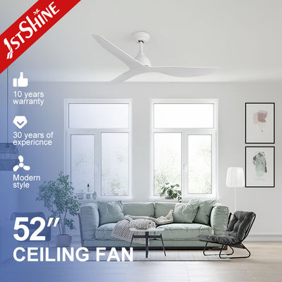 Good price 52 Inches Low Noise Dc Motor Plastic White Ceiling Fan Without Light Modern online