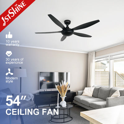 Good price 54 Inch Dc Motor Black Plastic Ceiling Fan With 6 Speeds Remote Control online