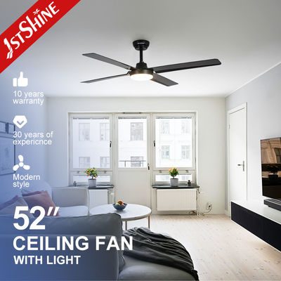 Good price Black Remote LED 52 Inch Quiet Motor Ceiling Fans For Bedroom Living / Dining Room online