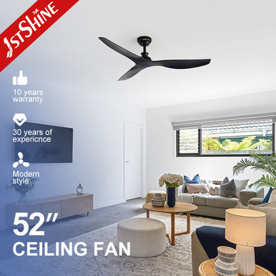Good price 52 Inches Black Plastic Ceiling Fan Low Noise With 6 Speed Choice Smart Remote Control online