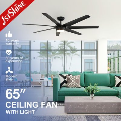 Good price Big Dimming Led Black Large Air Flow Modern Ceiling Fans With led Lights 7 Abs Blades online
