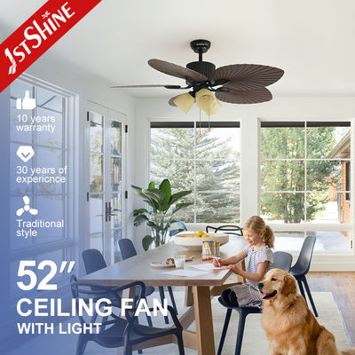 Good price 52 Inches Decorative Ceiling Fan With Light Kit Pull Chain Ac Motor online