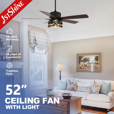 Good price Black 52 Inches Industrial Ceiling Fan DC Motor Indoor Decorative online