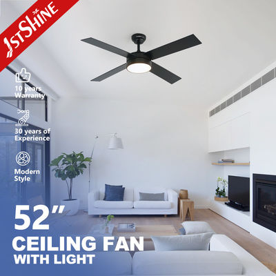 Good price 4*MDF Blades Decorative LED Ceiling Fan Black Finish DC Motor Energy Saving online