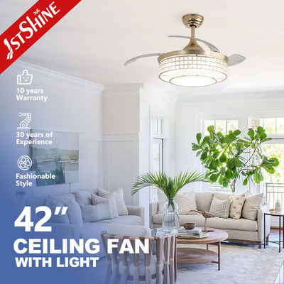 Good price 42 Inches Space-Saving Retractable LED Ceiling Fan With Light And Smart App Remote Control online