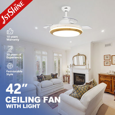Good price 3 Retractable Blades 3 Light Color Changing Ceiling Fan For Living Bedroom Restaurant online