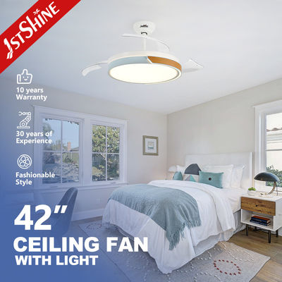 Good price Led Ceiling Fan With Lamp Dc Fandelier Folded Blade OEM Color 3 Color Led Light online
