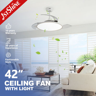 Good price 42 Inch 6 Speeds Dimmable Led Invisible Ceiling Fan With Light 3 Pc Blades online