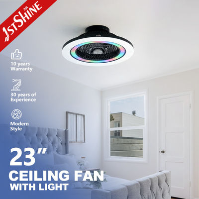 Good price 23 Inch Bladeless Ceiling Fan with DC Motor RGB Light and Remote Control for Bedroom online