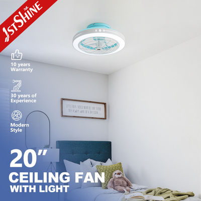 Good price Flush Mount Modern Bladeless Ceiling Fan 3 Color Led Light Quiet Dc Motor online