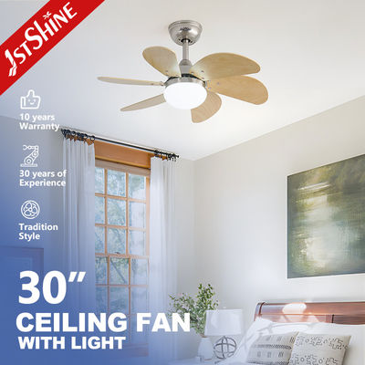 Good price 30 Inch Traditional Indoor LED Ceiling Fan Remote Control 6 Speed DC Motor online