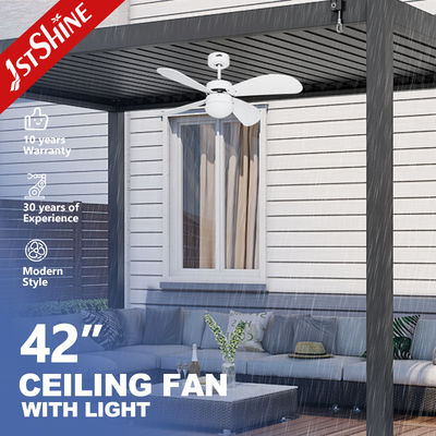 Good price 3 Color Led Light IP44 Outdoor Waterproof Ceiling Fan With 4 MDF Blades online