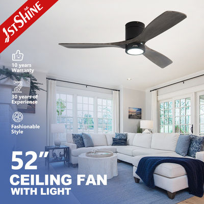 Good price Flush Mount Ceiling Fan with Remote and TUYA App-Controlled Wooden Blades 6 Speeds Optional Light online