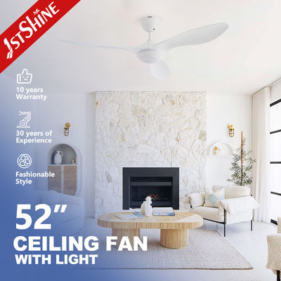 Good price 52 Inch White Ceiling Fan With Dimmable LED Light And Remote Control DC Motor online