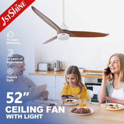 Good price 52 Inches Wood Ceiling Fan With Light Reversible Dc Motor Smart Remote Control online
