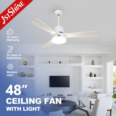 Good price 3 Color Led 48 Inch Solid Wood Ceiling Fan Remote Control Quiet online