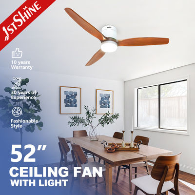 Good price Indoor Solid Wood Blades Flush 52 Inch Ceiling Fan With Light And Remote online