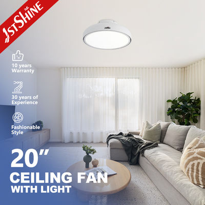 Quality 20-Inch LED Ceiling Fan with Quiet DC Motor and Flush Mount Design for Bedroom factory