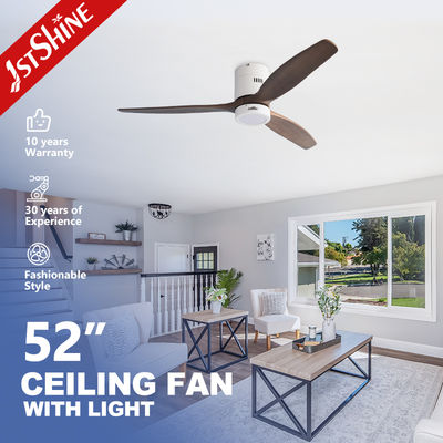 Good price 52 Inches Solid Wood Ceiling Fan With AC Motor And Flush Mount Design For Living Room online