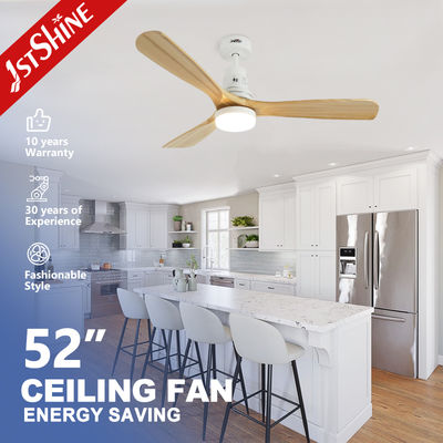 Good price 52 Inches Wooden Ceiling Fan With DC Motor and Dimmable LED Light Featuring Solid Wood Blades online