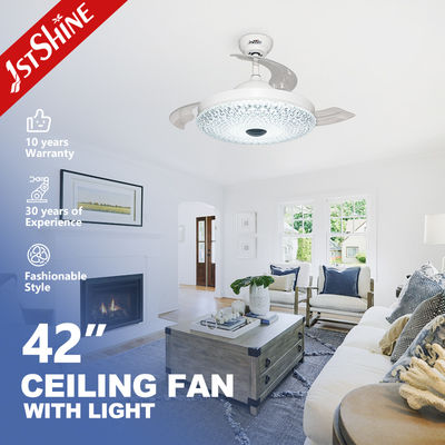 Good price 42-Inch Retractable Ceiling Fan Light with 3-Color LED and Energy-Efficient DC Motor online