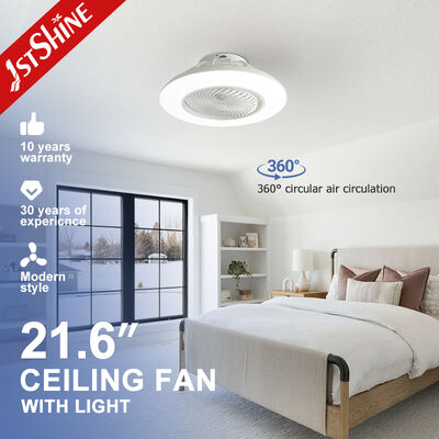 Quality 21.6 Inches Bladeless DC Motor Ceiling Fan with 360° Rotating Airflow for Office and Bedroom factory