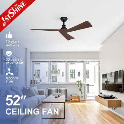 Good price Lower Noise 52 Inch Ceiling Fan with Dark Wood Grain Blades and 6 Speeds Remote Control online