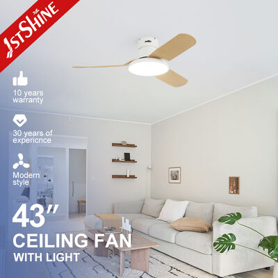 Quality 43 Inch Flush Mount Ceiling Fan with Dimmable LED Light and Remote Control factory