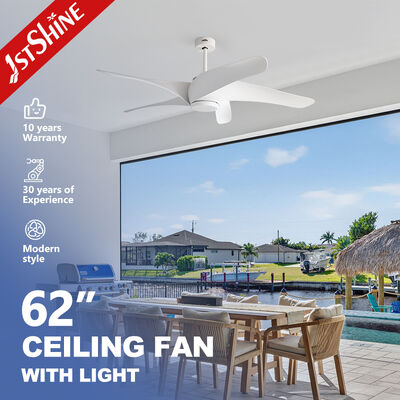 Quality 62-inch 5 ABS Blade Plastic Ceiling Fan with LED Light and DC Motor factory