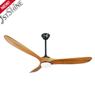 60 Inch Wooden Color Changing Ceiling Fan Power Saving DC Motor