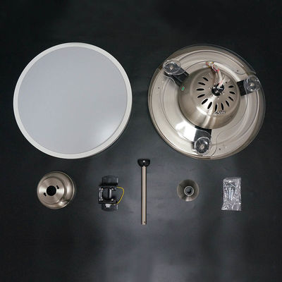 3 Pc Plastic Foldable Retractable Ceiling Fan Light 42 Inch Smart Remote