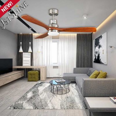 Decorative Modern RoHS Remote LED Ceiling Fan 52 Inch With Light Mulit Colors