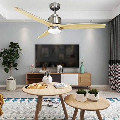 Stable Illumination Energy Efficient Ceiling Fans Multi Color Wooden Blades