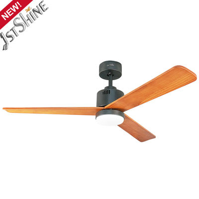 Smart Home 52" Bedroom Ceiling Fan Light With Strong Wind 3 Color Light