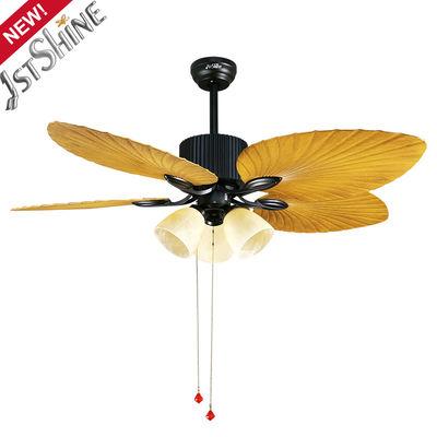 Silent Motor Remote Control Classic Ceiling Fans With Light Five Blades