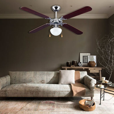 CCC ROHS White Metal Blade Ceiling Fan 45 Inch Classic 3 Speed Choice