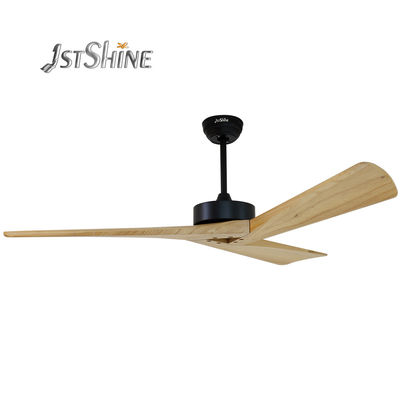 60 Inch DC Motor 5 Speed Remote Control Ceiling Fans Brushed Nickel Wood