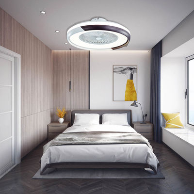 Low Noise 4000K Bedroom Ceiling Fan Light Ceiling Mounted Box Fan