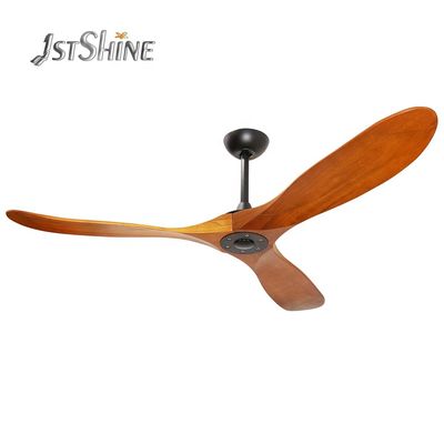 Library Silent Wooden Blade Remote Ceiling Fan Without Lights