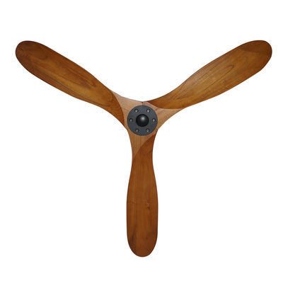 Library Silent Wooden Blade Remote Ceiling Fan Without Lights