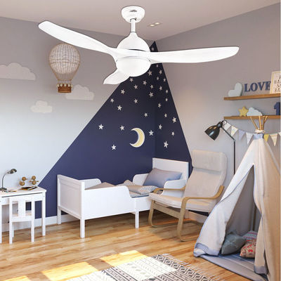48 Inch 3 ABS Wooden Blade Decorative Modern Simple Indoor Ceiling Fan With 3 CLR Brightness LED Light