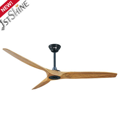 5 Speeds Control Solid Wood Ceiling Fan 60 Inch For Decorative