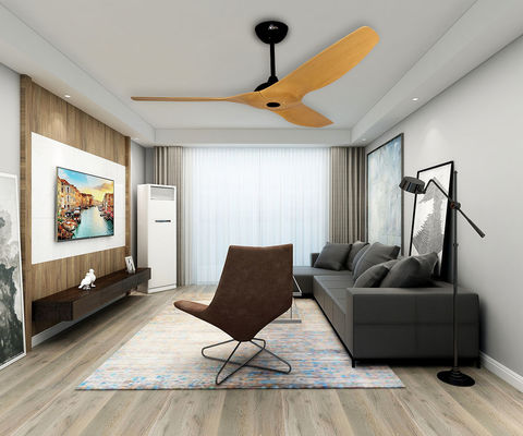 Remote Control 220v 3 Blade Ceiling Fan With Led Light 5 Speed