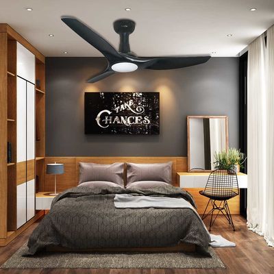 Waterproof Outdoor Color Changing Ceiling Fan Low Power Energy Saving