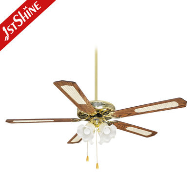 Traditional Classic Ceiling Fans Chandelier 52 Inch For Restaurant