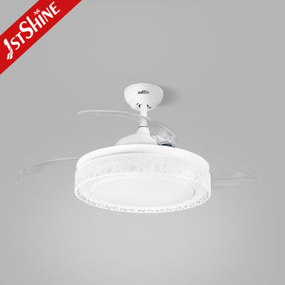 3 Speeds 42 Inch Retractable Ceiling Fan Light With Bluetooth Speaker